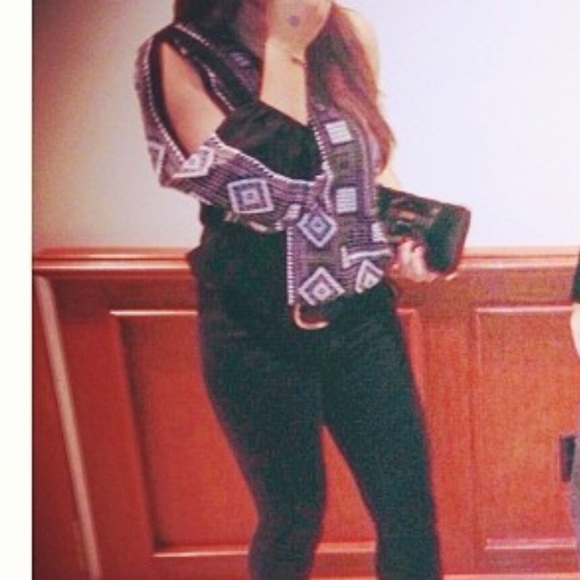 BCBG One Shouldered Patterned Top - Picture 5 of 8